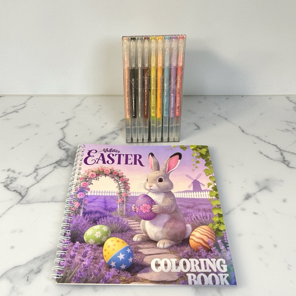 Easter Coloring Book with Gel Pens